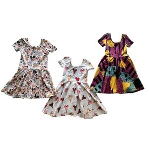 Bundle of 3 Wild Rich Kids Disney Skater Dresses Girls Sizes 9/10 & 11/12